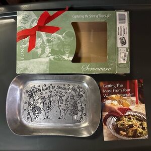Wilton Armetale Silver Snowman Platter